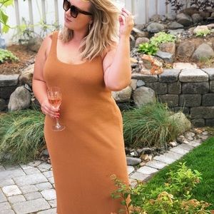 Leith Tan Midi Dress